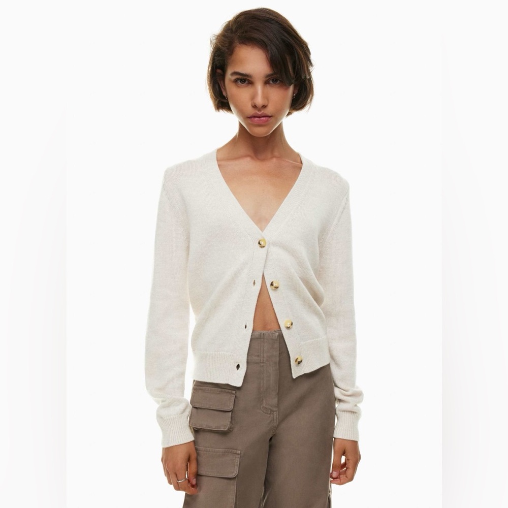 Wilfred Free Cardigan - Cream with Tortoise Shell Buttons